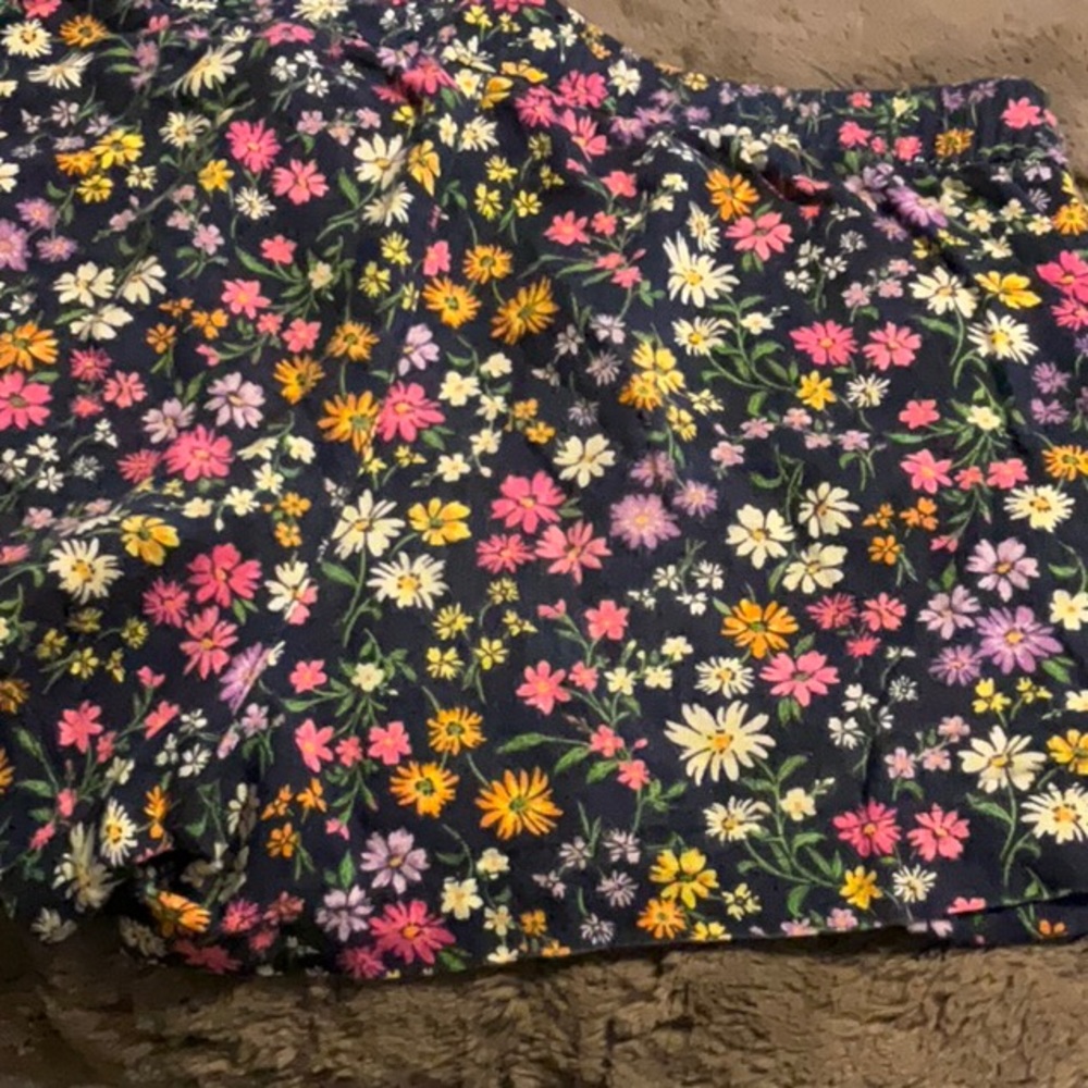 OLD NAVY GIRLS NAVY FLORAL SHORTS SIZE L 10/12 - Picture 9 of 9